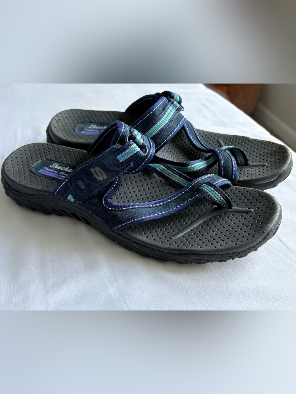 Skechers Outdoor Lifestyle Sandals Navy Blue US 10 Comfort
